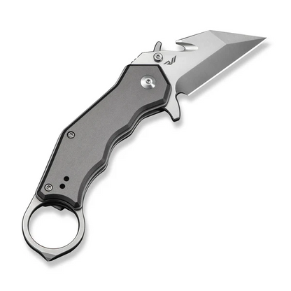 CIVIVI Knives™ Amaroq Button Lock Karambit C24018-1 Gray Anodized Aluminum Nitro-V Stainless Steel Pocket Knife