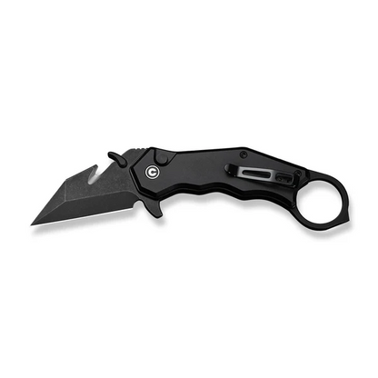 CIVIVI Knives™ Amaroq Button Lock Karambit C24018-2 Black Anodized Aluminum Nitro-V Stainless Steel Pocket Knife