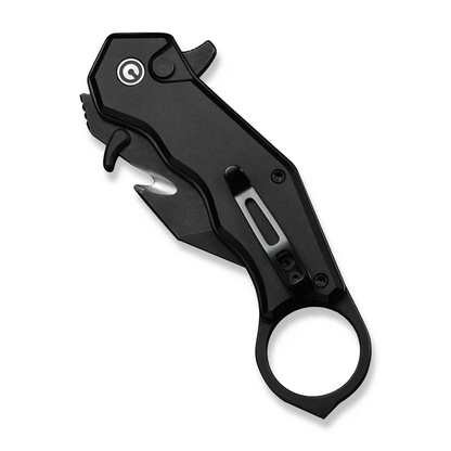 CIVIVI Knives™ Amaroq Button Lock Karambit C24018-2 Black Anodized Aluminum Nitro-V Stainless Steel Pocket Knife