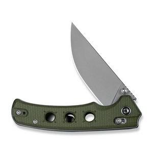 CIVIVI Knives™ Noctis Crossbar Lock C24020C-3 Green Canvas Micarta Nitro-V Stainless Steel Pocket Knife