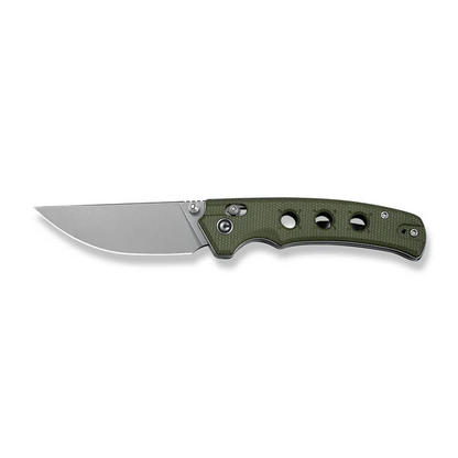 CIVIVI Knives™ Noctis Crossbar Lock C24020C-3 Green Canvas Micarta Nitro-V Stainless Steel Pocket Knife