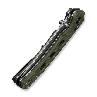 CIVIVI Knives™ Noctis Crossbar Lock C24020C-3 Green Canvas Micarta Nitro-V Stainless Steel Pocket Knife