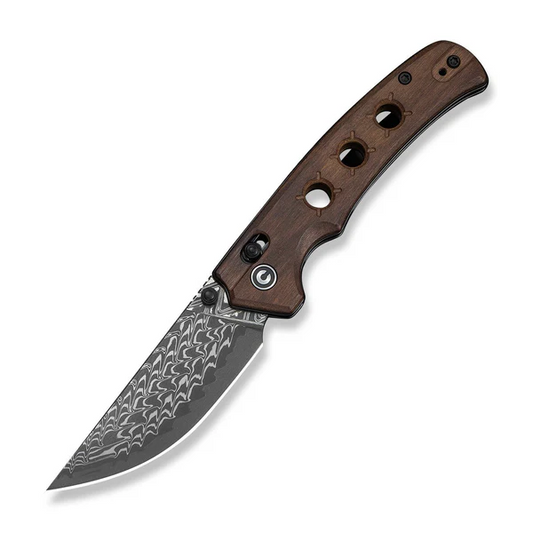 CIVIVI Knives™ Noctis Crossbar Lock C24020C-DS1 Guibourtia Wood Damascus Steel Pocket Knife