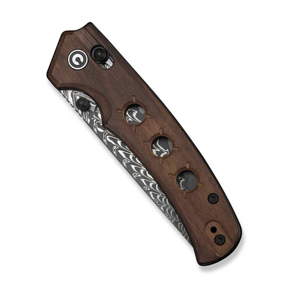 CIVIVI Knives™ Noctis Crossbar Lock C24020C-DS1 Guibourtia Wood Damascus Steel Pocket Knife