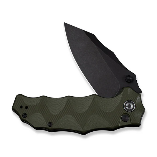 CIVIVI Knives™ Natterjack Button Lock C24028-1 OD Green G10 14C28N Stainless Steel Pocket Knife