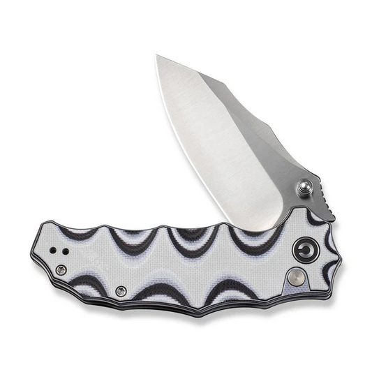 CIVIVI Knives™ Natterjack Button Lock C24028-3 Black & White G10 14C28N Stainless Steel Pocket Knife