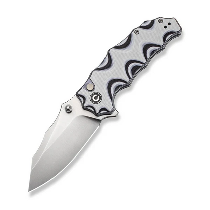 CIVIVI Knives™ Natterjack Button Lock C24028-3 Black & White G10 14C28N Stainless Steel Pocket Knife