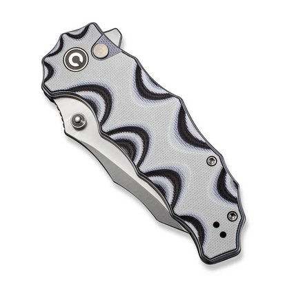 CIVIVI Knives™ Natterjack Button Lock C24028-3 Black & White G10 14C28N Stainless Steel Pocket Knife