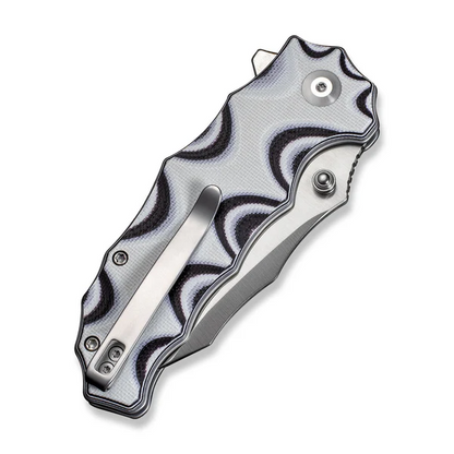 CIVIVI Knives™ Natterjack Button Lock C24028-3 Black & White G10 14C28N Stainless Steel Pocket Knife