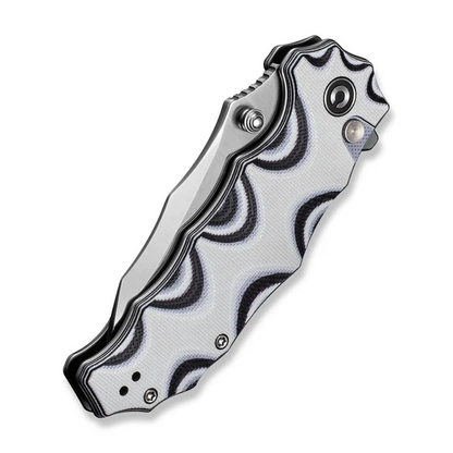 CIVIVI Knives™ Natterjack Button Lock C24028-3 Black & White G10 14C28N Stainless Steel Pocket Knife