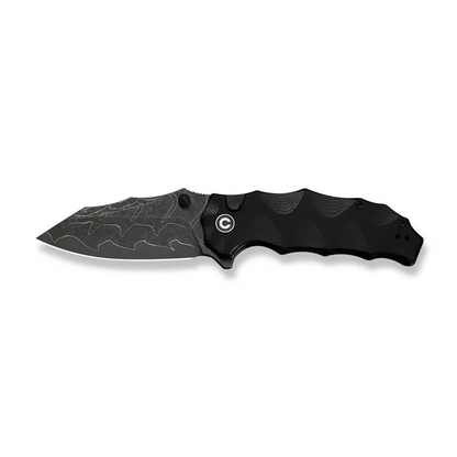 CIVIVI Knives™ Natterjack Button Lock C24028-DS1 Black G10 Damascus Steel Pocket Knife