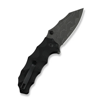 CIVIVI Knives™ Natterjack Button Lock C24028-DS1 Black G10 Damascus Steel Pocket Knife