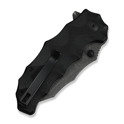 CIVIVI Knives™ Natterjack Button Lock C24028-DS1 Black G10 Damascus Steel Pocket Knife