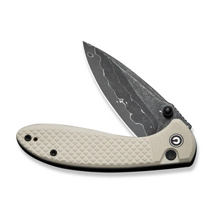 CIVIVI Knives™ Faeger Button Lock C24031-DS1 White G10 Damascus Steel Pocket Knife