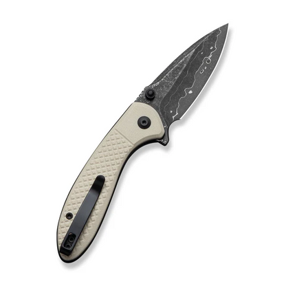 CIVIVI Knives™ Faeger Button Lock C24031-DS1 White G10 Damascus Steel Pocket Knife