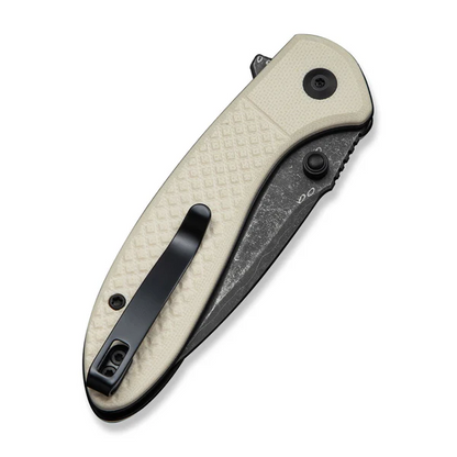 CIVIVI Knives™ Faeger Button Lock C24031-DS1 White G10 Damascus Steel Pocket Knife