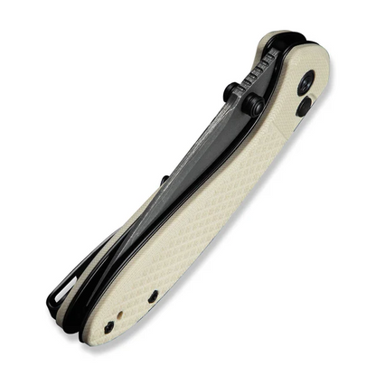CIVIVI Knives™ Faeger Button Lock C24031-DS1 White G10 Damascus Steel Pocket Knife