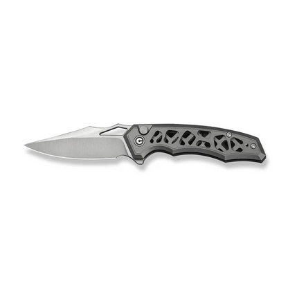 CIVIVI Knives™ Anaaki Button Lock C24039-2 Gray Anodized Aluminum Nitro-V Stainless Steel Pocket Knife