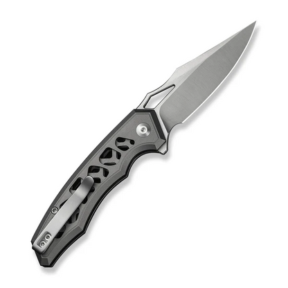 CIVIVI Knives™ Anaaki Button Lock C24039-2 Gray Anodized Aluminum Nitro-V Stainless Steel Pocket Knife