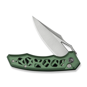 CIVIVI Knives™ Anaaki Button Lock C24039-3 Green Anodized Aluminum Nitro-V Stainless Steel Pocket Knife