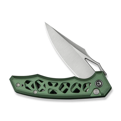 CIVIVI Knives™ Anaaki Button Lock C24039-3 Green Anodized Aluminum Nitro-V Stainless Steel Pocket Knife