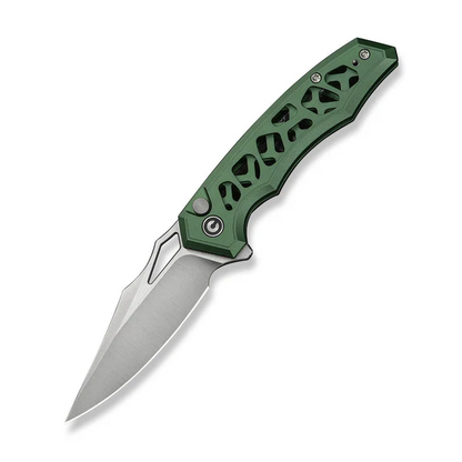 CIVIVI Knives™ Anaaki Button Lock C24039-3 Green Anodized Aluminum Nitro-V Stainless Steel Pocket Knife