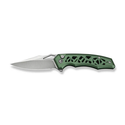 CIVIVI Knives™ Anaaki Button Lock C24039-3 Green Anodized Aluminum Nitro-V Stainless Steel Pocket Knife