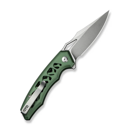 CIVIVI Knives™ Anaaki Button Lock C24039-3 Green Anodized Aluminum Nitro-V Stainless Steel Pocket Knife