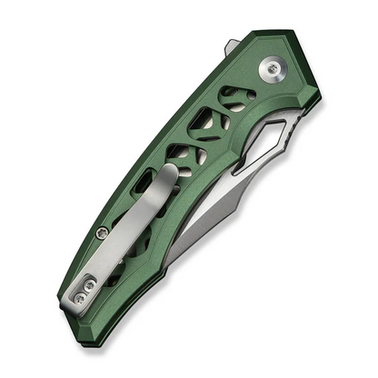 CIVIVI Knives™ Anaaki Button Lock C24039-3 Green Anodized Aluminum Nitro-V Stainless Steel Pocket Knife