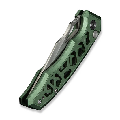 CIVIVI Knives™ Anaaki Button Lock C24039-3 Green Anodized Aluminum Nitro-V Stainless Steel Pocket Knife