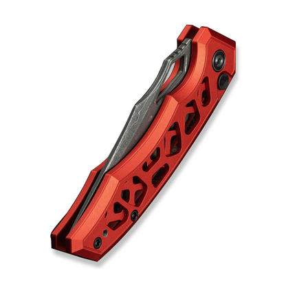 CIVIVI Knives™ Anaaki Button Lock C24039-DS1 Red Anodized Aluminum Damascus Steel Pocket Knife
