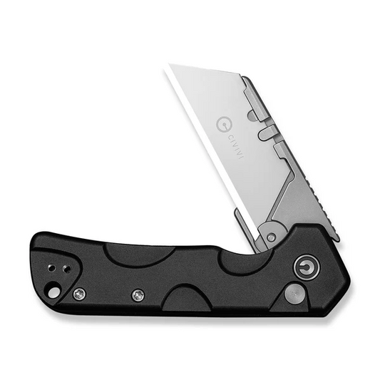 CIVIVI Knives™ Pulsara Utility Button Lock C24041F-1 Black Anodized Aluminum 6Cr13 Razor Steel Pocket Knife