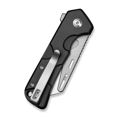 CIVIVI Knives™ Pulsara Utility Button Lock C24041F-1 Black Anodized Aluminum 6Cr13 Razor Steel Pocket Knife