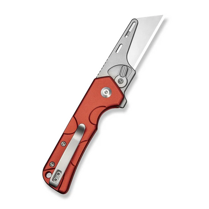 CIVIVI Knives™ Pulsara Utility Button Lock C24041F-2 Red Anodized Aluminum 6Cr13 Razor Steel Pocket Knife
