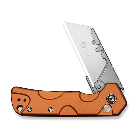 CIVIVI Knives™ Pulsara Utility Button Lock C24041F-3 Orange Anodized Aluminum 6Cr13 Razor Steel Pocket Knife