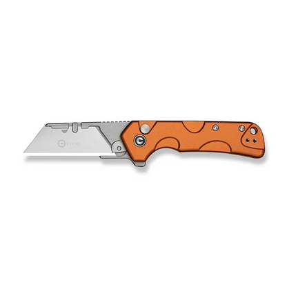 CIVIVI Knives™ Pulsara Utility Button Lock C24041F-3 Orange Anodized Aluminum 6Cr13 Razor Steel Pocket Knife