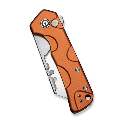 CIVIVI Knives™ Pulsara Utility Button Lock C24041F-3 Orange Anodized Aluminum 6Cr13 Razor Steel Pocket Knife