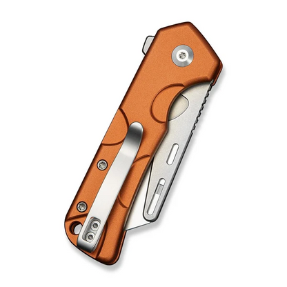 CIVIVI Knives™ Pulsara Utility Button Lock C24041F-3 Orange Anodized Aluminum 6Cr13 Razor Steel Pocket Knife