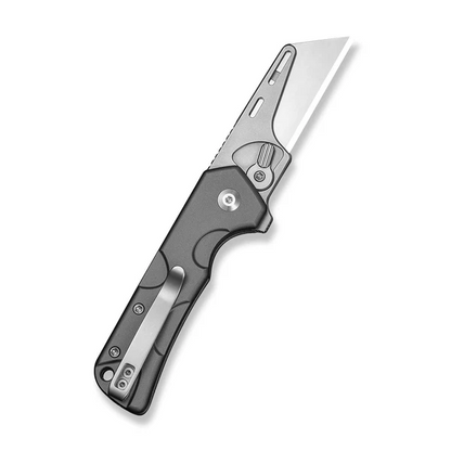 CIVIVI Knives™ Pulsara Utility Button Lock C24041F-4 Gray Anodized Aluminum 6Cr13 Razor Steel Pocket Knife