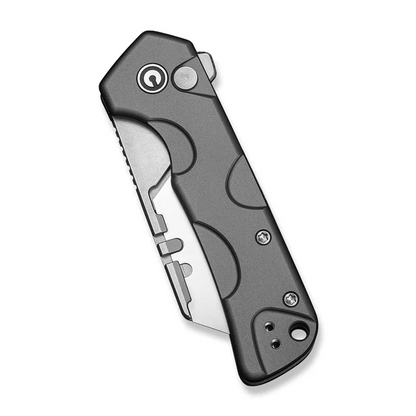 CIVIVI Knives™ Pulsara Utility Button Lock C24041F-4 Gray Anodized Aluminum 6Cr13 Razor Steel Pocket Knife