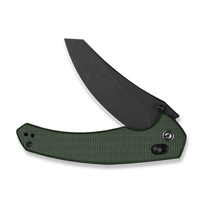 CIVIVI Knives™ Sixgill Crossbar Lock C24050-3 Green Canvas Micarta Nitro-V Stainless Steel Pocket Knife