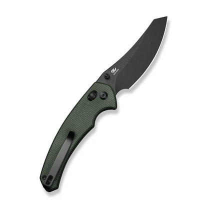 CIVIVI Knives™ Sixgill Crossbar Lock C24050-3 Green Canvas Micarta Nitro-V Stainless Steel Pocket Knife