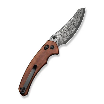 CIVIVI Knives™ Sixgill Crossbar Lock C24050-DS1 Guibourtia Wood Damascus Steel Pocket Knife