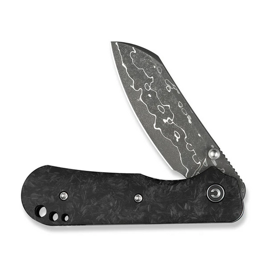 CIVIVI Knives™ Crabby Liner Lock C24055-DS1 Shredded Carbon Fiber Damascus Steel Pocket Knife