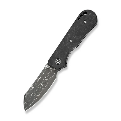 CIVIVI Knives™ Crabby Liner Lock C24055-DS1 Shredded Carbon Fiber Damascus Steel Pocket Knife