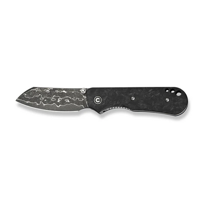 CIVIVI Knives™ Crabby Liner Lock C24055-DS1 Shredded Carbon Fiber Damascus Steel Pocket Knife