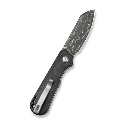 CIVIVI Knives™ Crabby Liner Lock C24055-DS1 Shredded Carbon Fiber Damascus Steel Pocket Knife