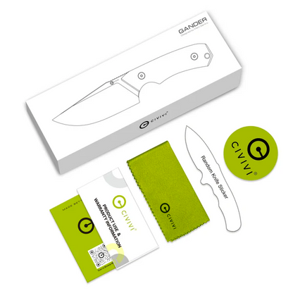 CIVIVI Knives™ Gander Fixed Blade C24058B-3 Guibourtia Wood 14C28N Stainless Steel Knife