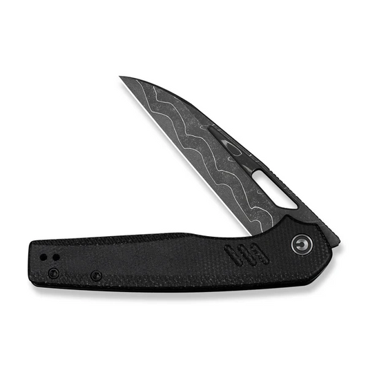 CIVIVI Knives™ Guile Liner Lock C24062B-DS1 Black Canvas Micarta Damascus Steel Pocket Knife