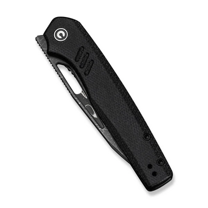 CIVIVI Knives™ Guile Liner Lock C24062B-DS1 Black Canvas Micarta Damascus Steel Pocket Knife